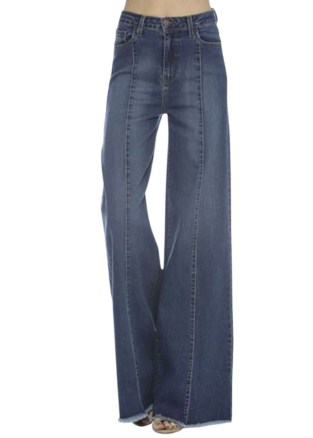 High Waist Flare Leg Denim Jeans | O2 Denim | USA – Classy Cozy