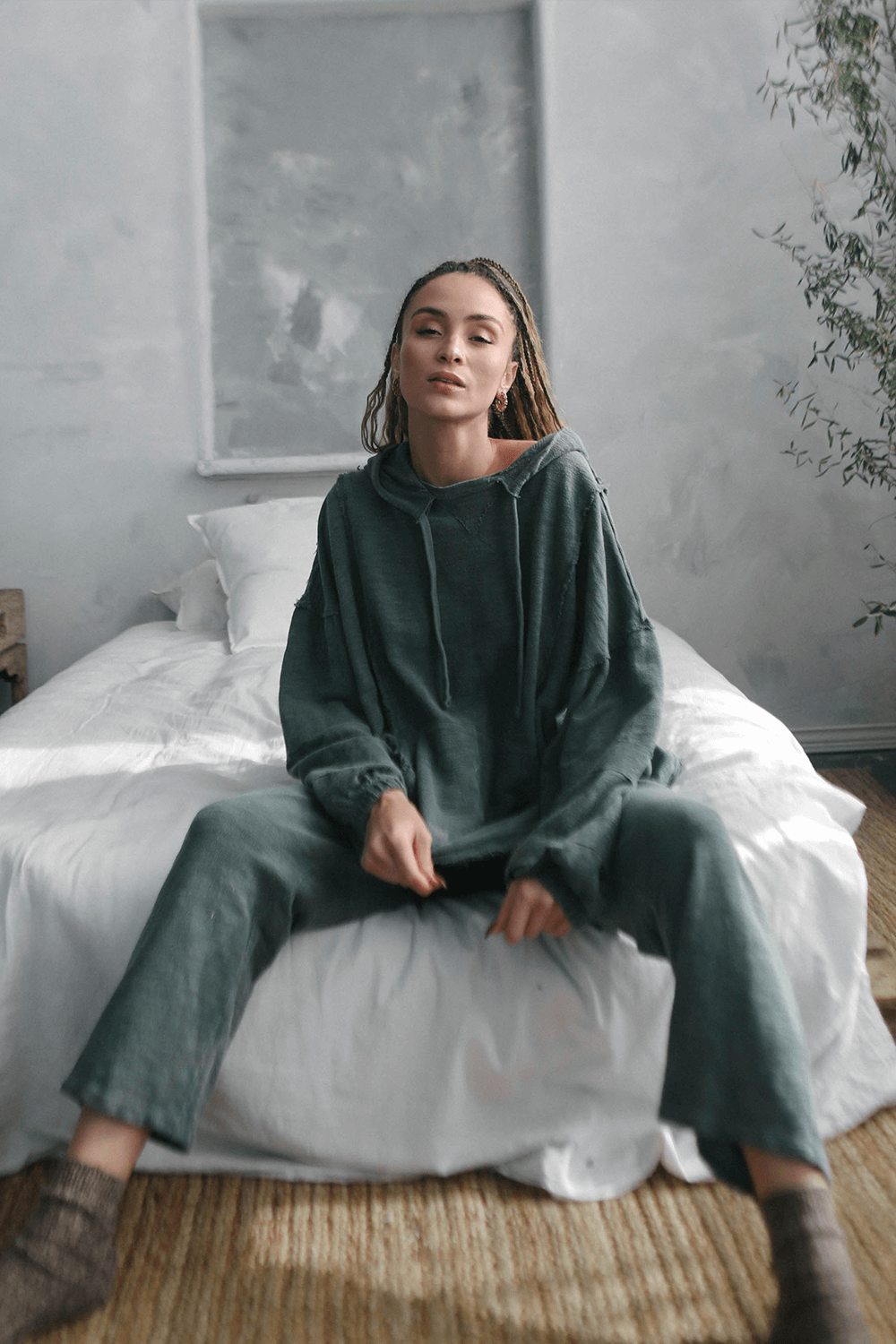 The pants you have been dreaming about. The New Baja Pants is an update on our best seller. Crafted from 100% cotton and featuring a cool relaxed fit, these pants are ultra cozy and flattering on all body types. Sand / Olive / Navy, Made in USA