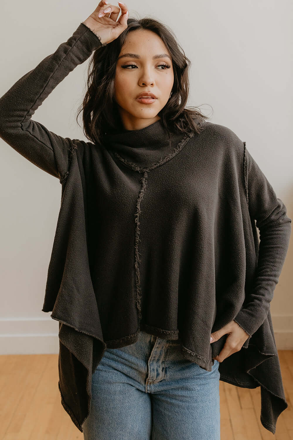 Effortlessly cool. This Free Spirit hoodie is oversized, but flattering. Dress it up with a pair of your favorite jeans or keep it cozy in sweats. + Olive / Black+ Available in S-XL+ Machine wash cold+ Tumble dry on low 100% Organic Cotton Ethically made in Los Angeles, CA