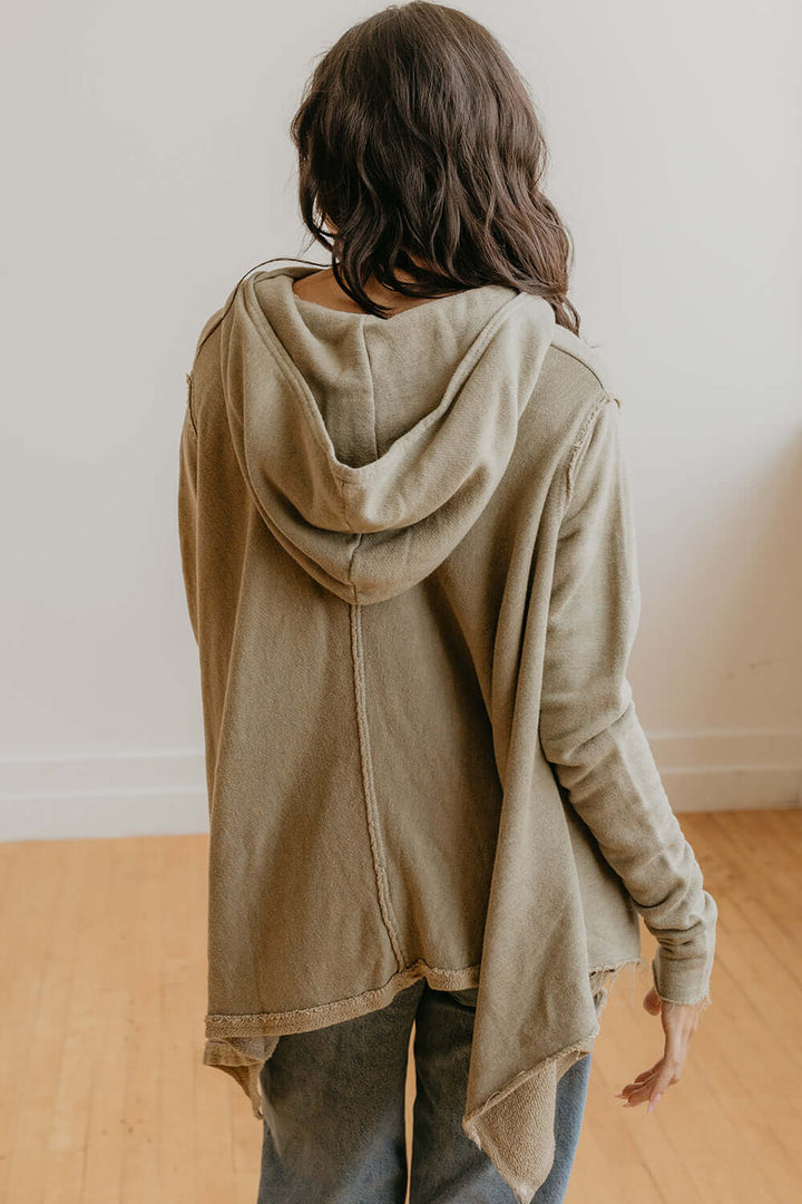 Effortlessly cool. This Free Spirit hoodie is oversized, but flattering. Dress it up with a pair of your favorite jeans or keep it cozy in sweats. + Olive / Black+ Available in S-XL+ Machine wash cold+ Tumble dry on low 100% Organic Cotton Ethically made in Los Angeles, CA