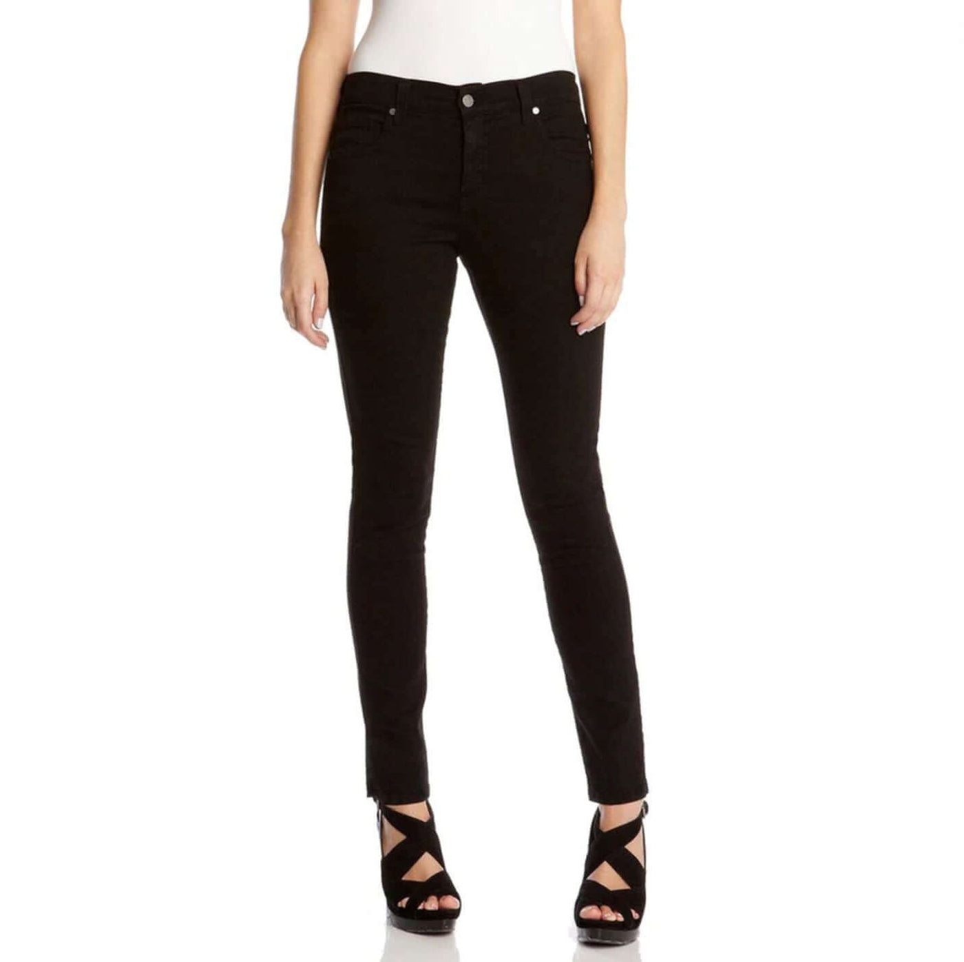 Made in USA, A comfortable classic from Karen Kane, the Zuma Twill Ladies Jean is now even more sleek and slimming with a new cropped cut | Style L82099 | Color: Black