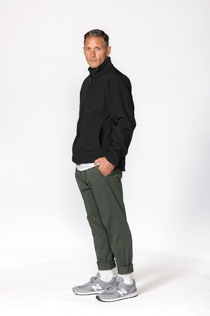 Boathouse Men's Equinox Soft Shell Jacket Made in USA, The perfect all-weather jacket. Water-resistant, breathable, and lightweight, the Equinox Jacket will handle any endeavor with comfort, warmth, and ease. Color: Black