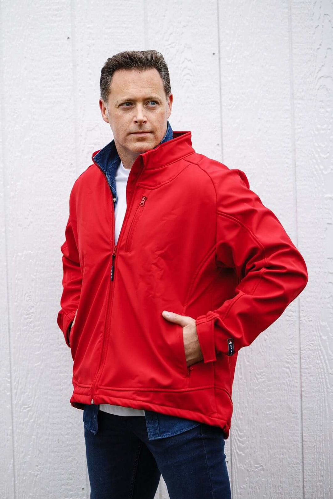 Boathouse Men's Equinox Soft Shell Jacket Made in USA, The perfect all-weather jacket. Water-resistant, breathable, and lightweight, the Equinox Jacket will handle any endeavor with comfort, warmth, and ease. 