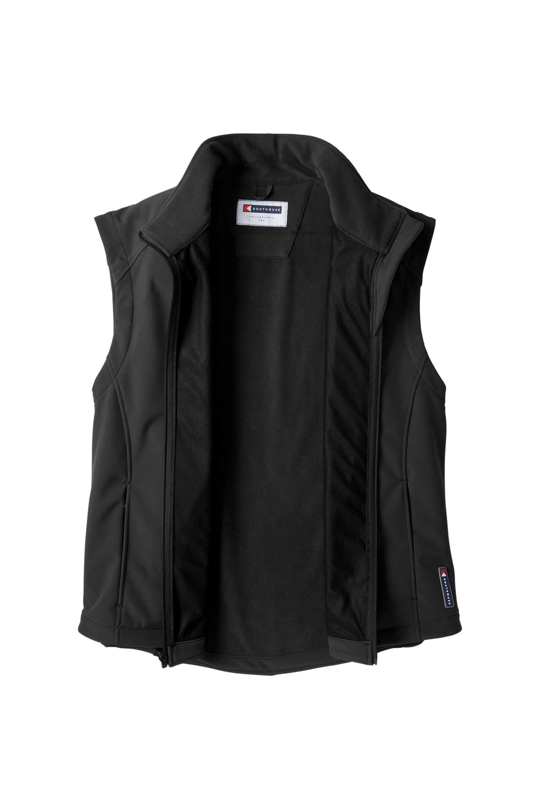 Made in USA BOATHOUSE Men's Equinox Soft Shell Vest is the perfect all-weather vest. Water-resistant, breathable, and lightweight, Available in Navy, Black and Graphite