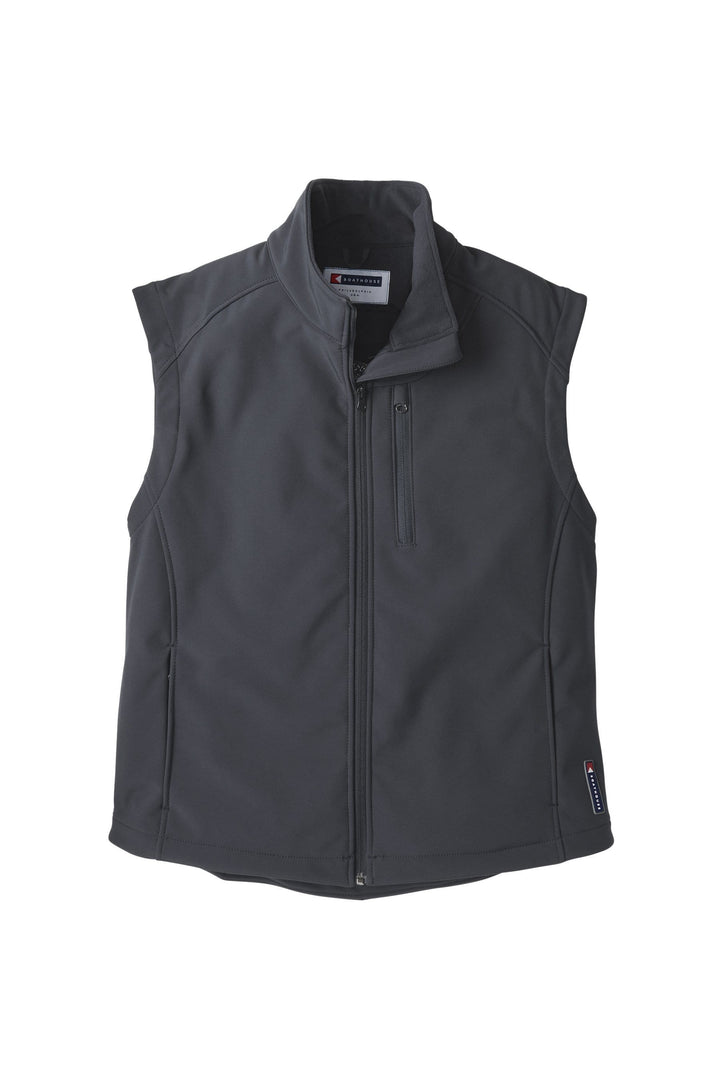 Made in USA BOATHOUSE Men's Equinox Soft Shell Vest is the perfect all-weather vest. Water-resistant, breathable, and lightweight, Available in Navy, Black and Graphite