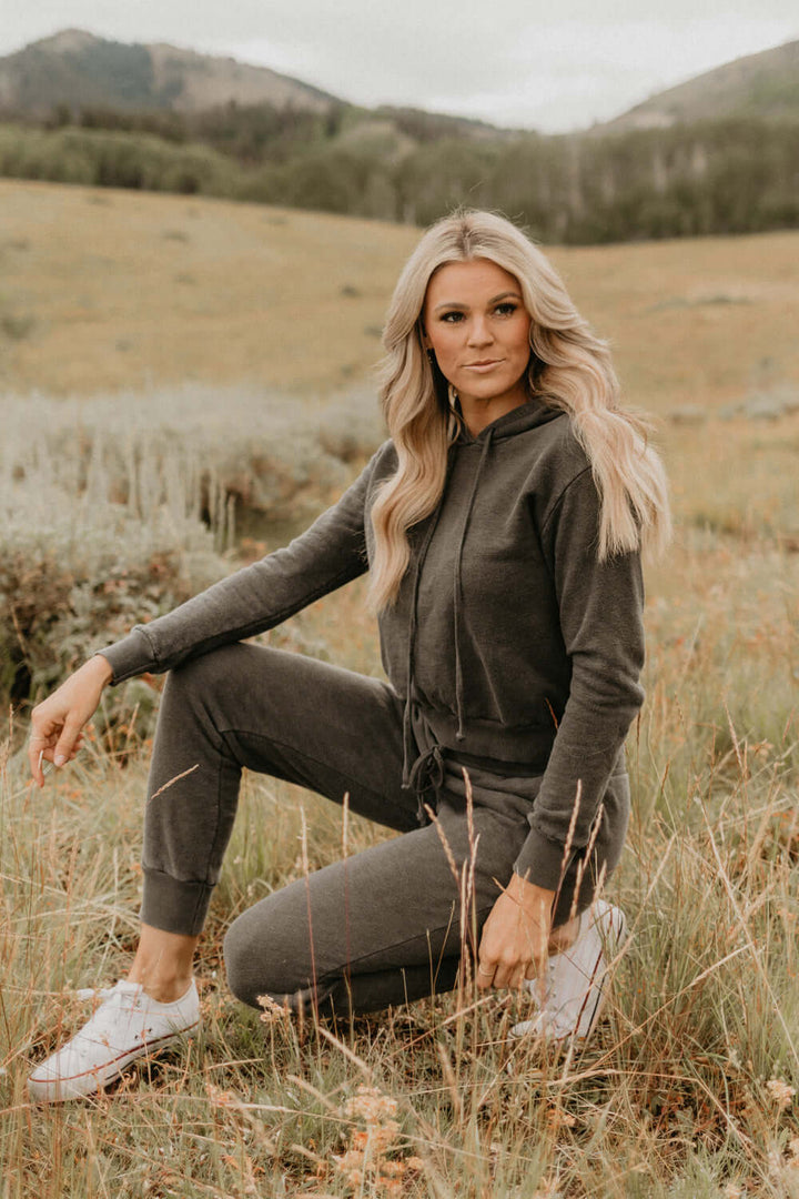 This vintage inspired cropped hoodie is made from light-weight 100% organic cotton. Wear this on a cozy coffee date on an overcast day or a movie night in with friends.  100% Organic Cotton Made in USA