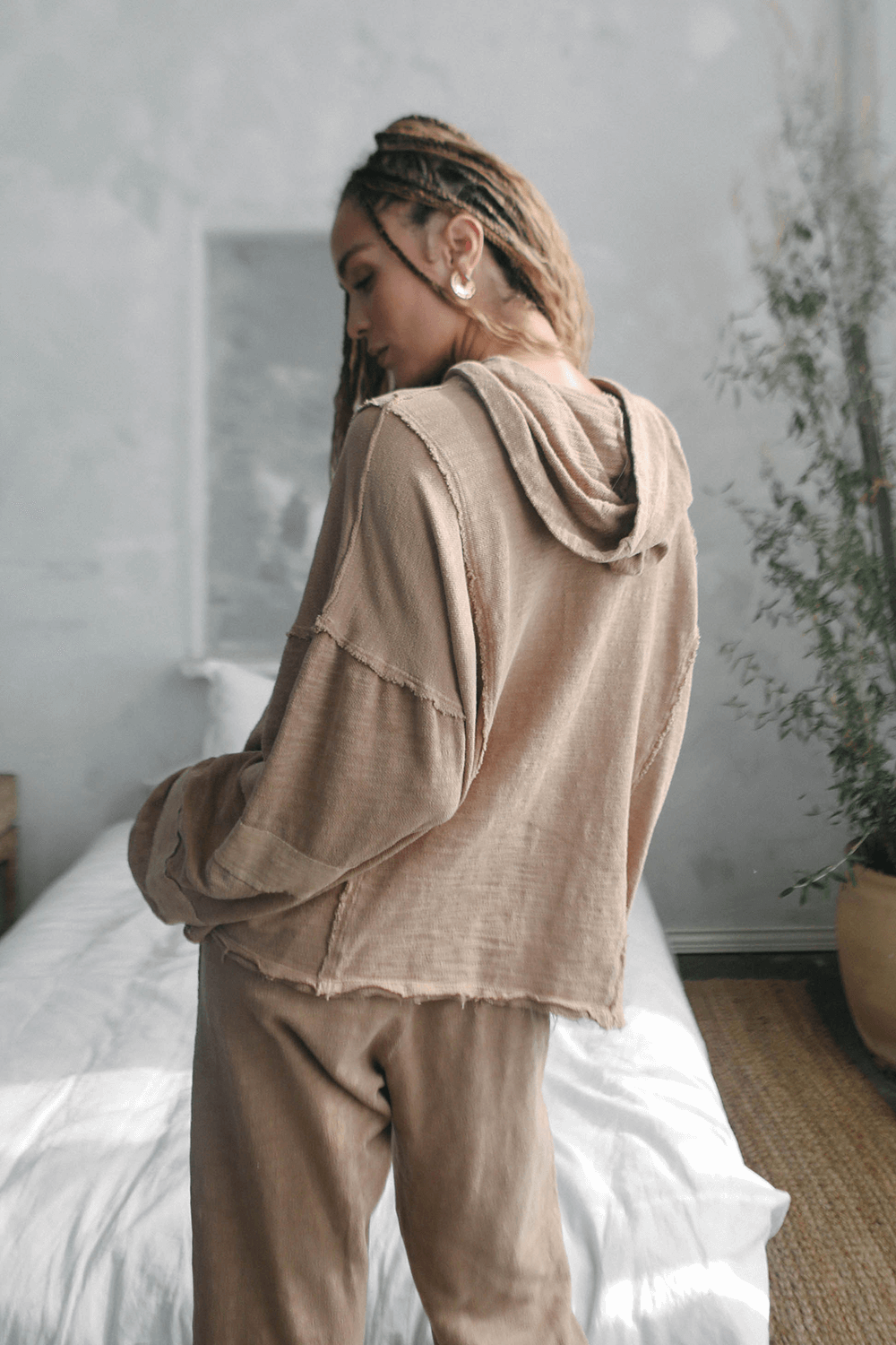 The hoodie you have been dreaming about. Made in USA, The New Baja Hoodie is an update on our best seller. Featuring cool seam detailing and a slouchy fit, this hoodie is ultra cozy and flattering on all body types. + Navy / Sand+ Available in S-XL+ Machine wash cold