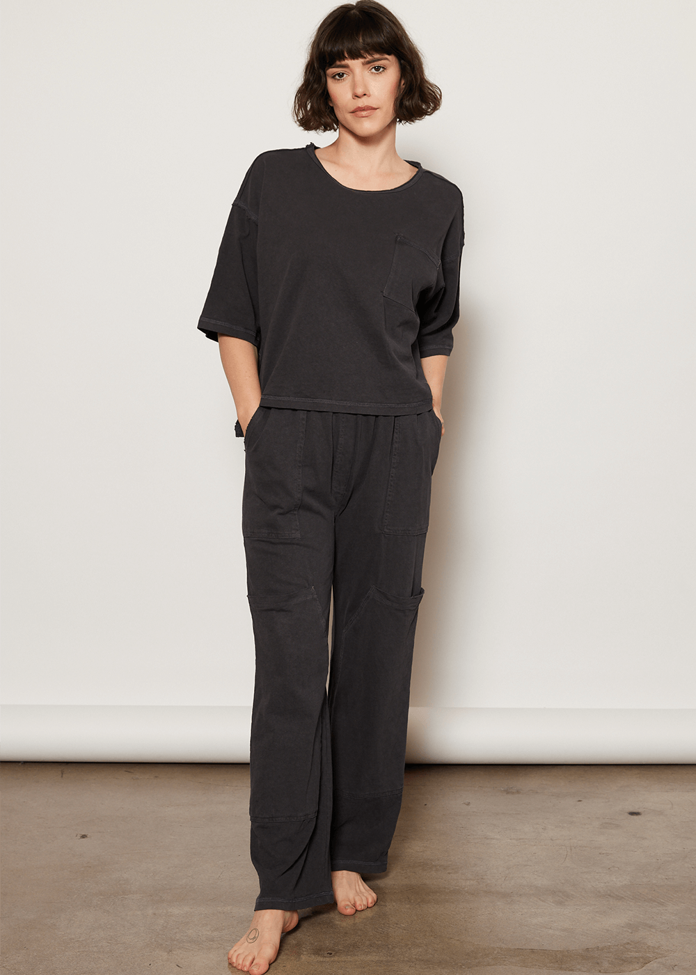 People of Leisure - Our Tristan Pant is the perfect fusion of workwear and leisure wear. Crafted from 100% Organic Cotton and featuring double knee pockets, this pant is super soft and stylish. 