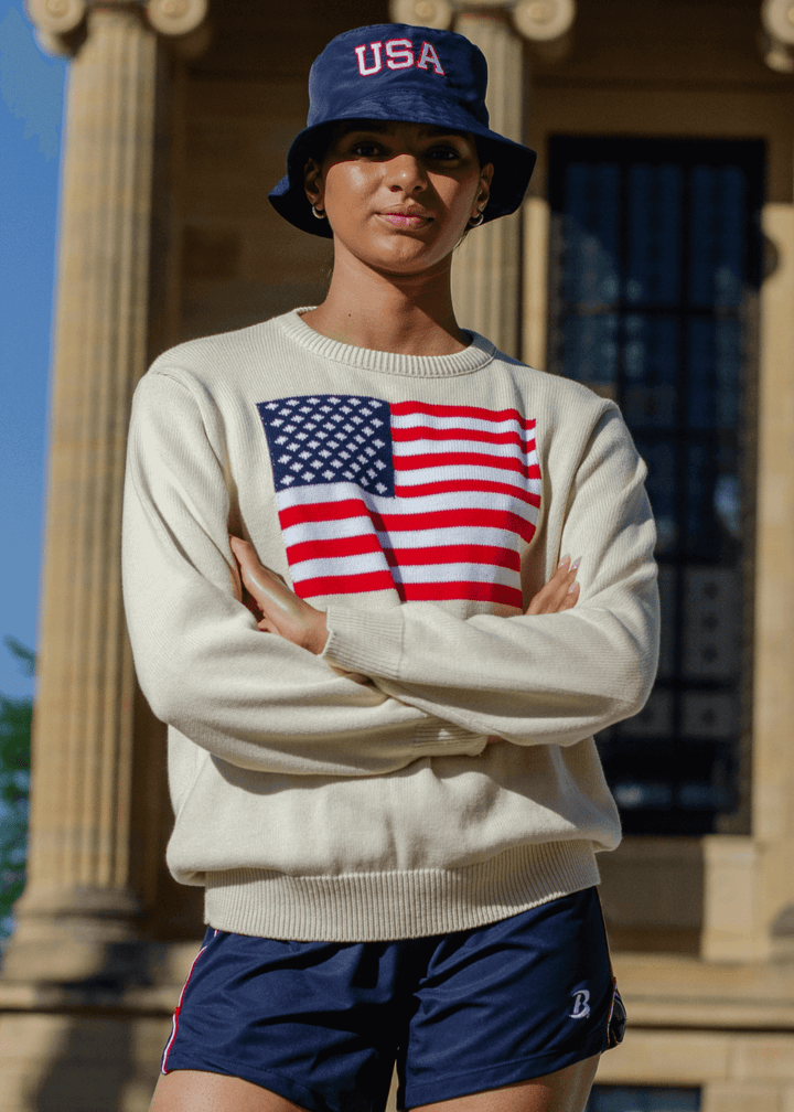Made in USA Boathouse Brand Patriotic Unisex Navy Bucket Hat - All American Collection