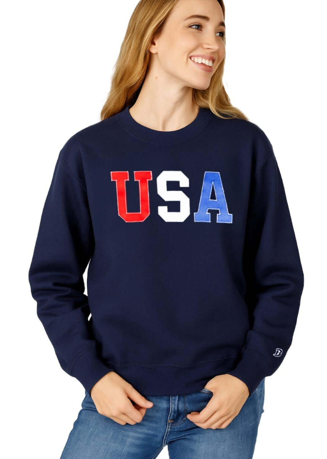Made in USA Boathouse UNISEX USA Graphic Tackle Twill CREW Long Sleeve Sweatshirt, 80% Cotton / 20% Poly Lightweight 
