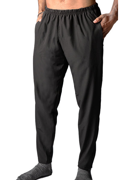 WSI Sportswear Men's Woven Training Pant in Black Made in USA, Designed for training, Zippered and secured pockets, Ankle zips 