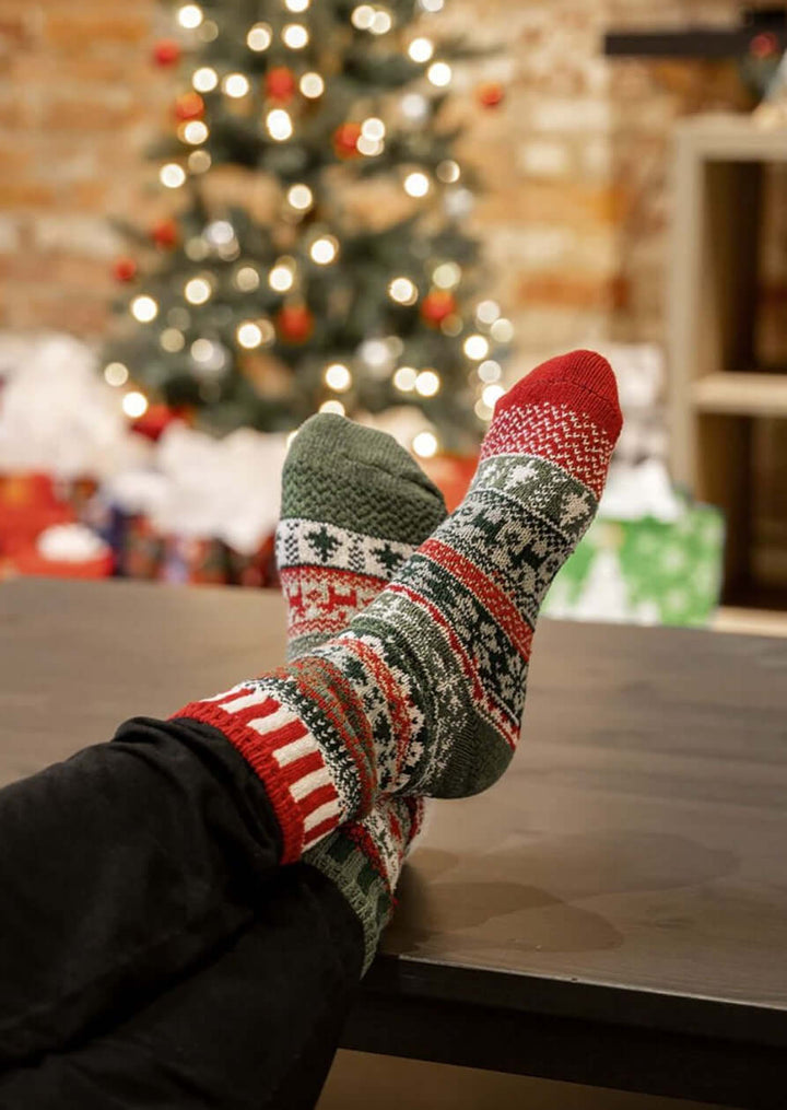 Yuletide Knitted Crew Socks