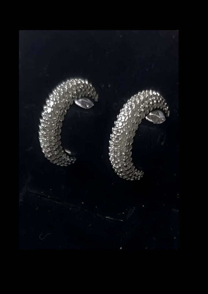 Shine On Hoop Earrings with Cubic Zirconia Made in USA