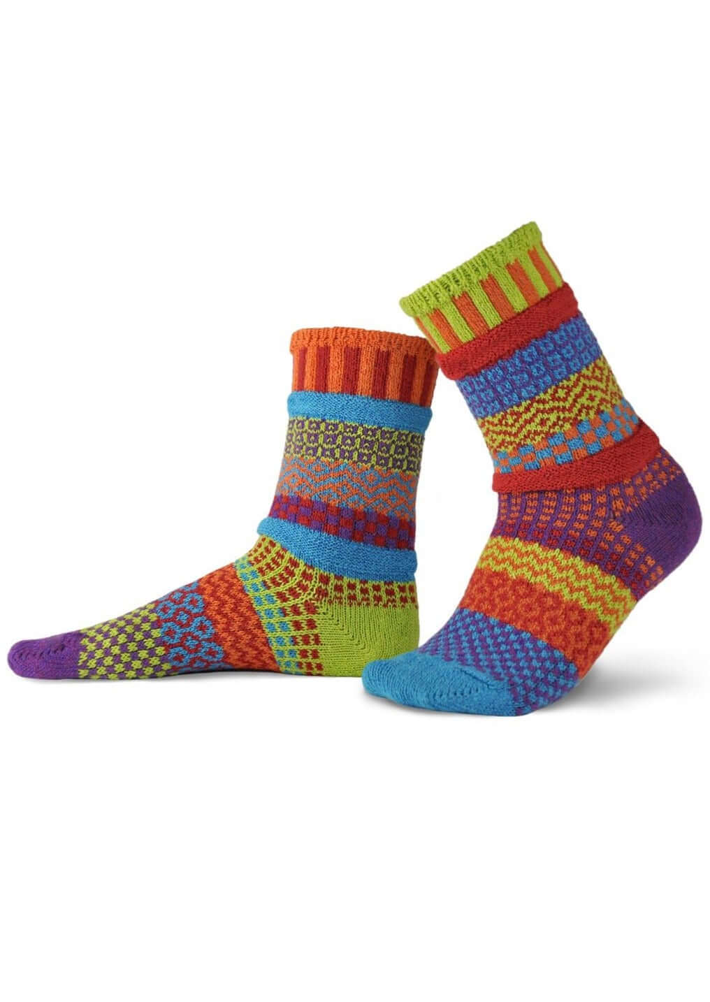 Solmate Socks COSMOS Knitted Crew Socks Proudly Made USA | These socks are delightfully mismatched & so very comfortable. American Made Clothing
