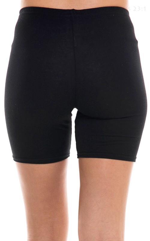 Brand: Loving People - Black Cotton Mid Length Biker Shorts -  Biker Shorts, Black, cotton, Lounge, Loungewear, Made in America, made in usa, Plus, soft, Spring, Summer, Wardrobe Essentials, Women's Clothing - Classy Cozy Cool Boutique