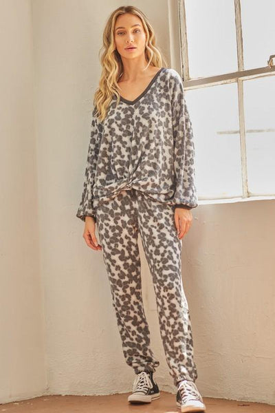 Brand: CY - Super Soft Animal Print Lounge Joggers -  Animal Print, Bottoms, Clothes, Featured, Lounge, Loungewear, made in usa, matching sets, Pants, soft, Women, Women's Clothing - Classy Cozy Cool Boutique