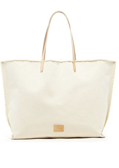 Natural Graf Lantz Hana Boat Bag | Large Heavy Duty Cotton Canvas Tote | Made in USA | Classy Cozy Cool Women's Boutique