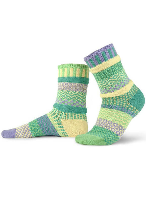 Solmate CHICK-a-DEE Knitted Crew Socks | Made In USA | Delightfully Mismatched & so Very Comfortable. Classy Cozy Cool Women's Boutique.