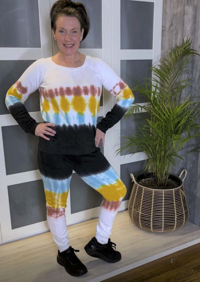 Made in USA Jala Rainbow Tie Dye Chill Pullover eco-friendly, ultra soft French terry sponge fleece -Style CH7501F | Made in the USA | Classy Cozy Cool Boutique