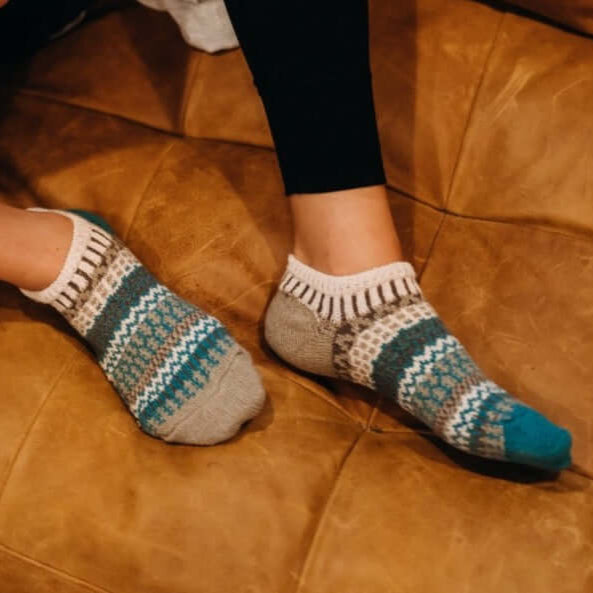 Solmate CUMIN Knitted Ankle Socks Proudly Made USA | These socks are delightfully mismatched & so very comfortable. Classy Cozy Cool Women's Boutique.