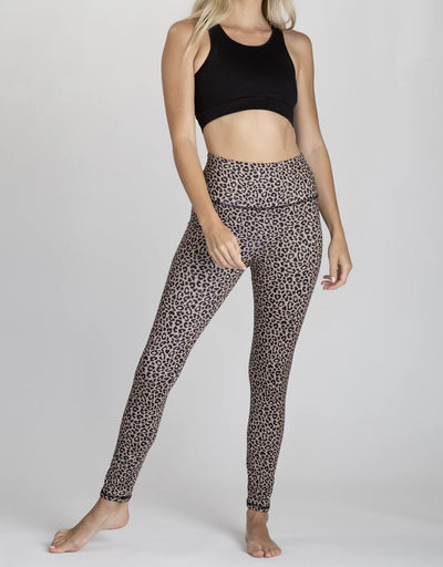 Made in USA | JALA High Waist Performance Leggings for Yoga, Workout, Everyday Day Wear | Pink & Leopard Print | Made in USA | Classy Cozy Cool Women's Clothing 