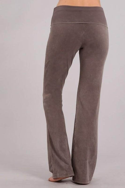 Chatoyant Bootcut Jeggings Fold Over Waist  | Style C30136 | Made in USA | Classy Cozy Cool Women's Clothing Boutique 