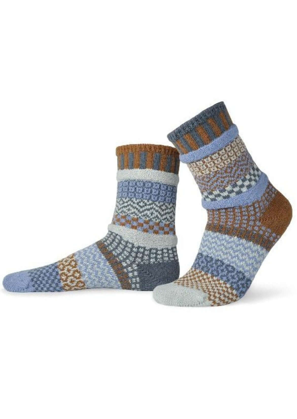 Solmate FOXTAIL Knitted Crew Socks Proudly Made USA | These socks are delightfully mismatched & so very comfortable. Classy Cozy Cool Women's Boutique.