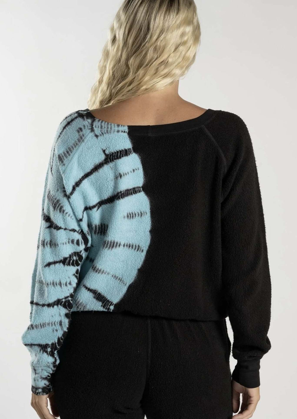 Jala Black Sea Tie Dye Chill Pullover eco-friendly, ultra soft French terry sponge fleece -Style CH7501F | Made in the USA | Classy Cozy Cool Boutique