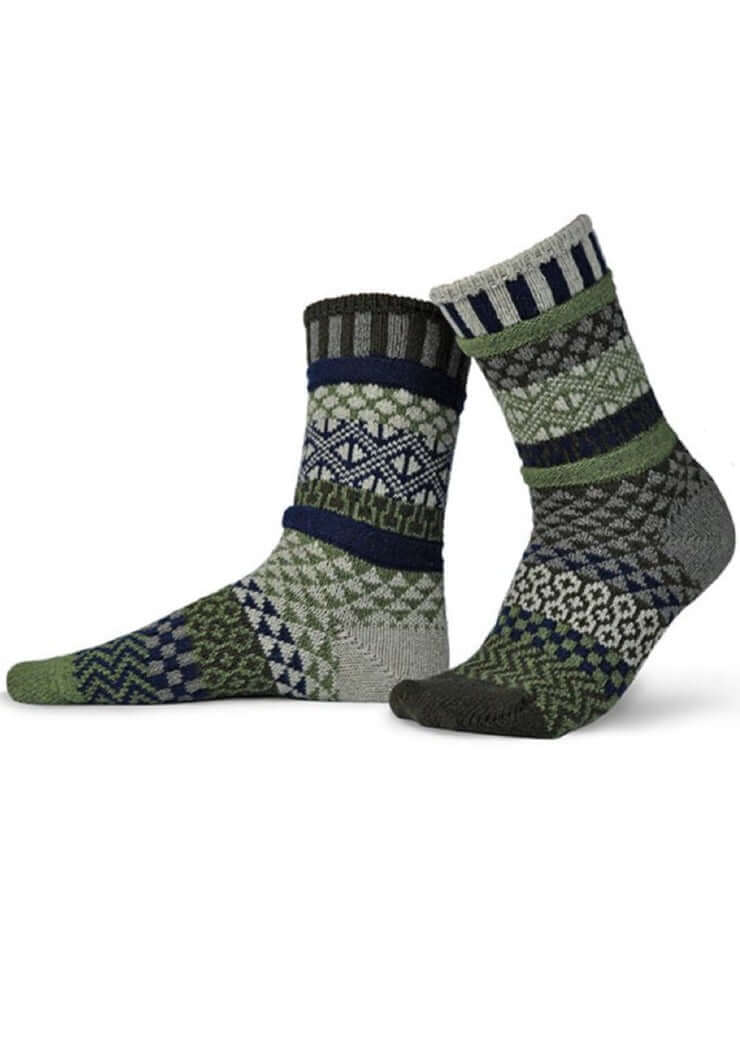 Solmate BAMBOO Wool Blend Knitted Crew Socks Proudly Made USA | These socks are delightfully mismatched & so very comfortable.  Classy Cozy Cool 