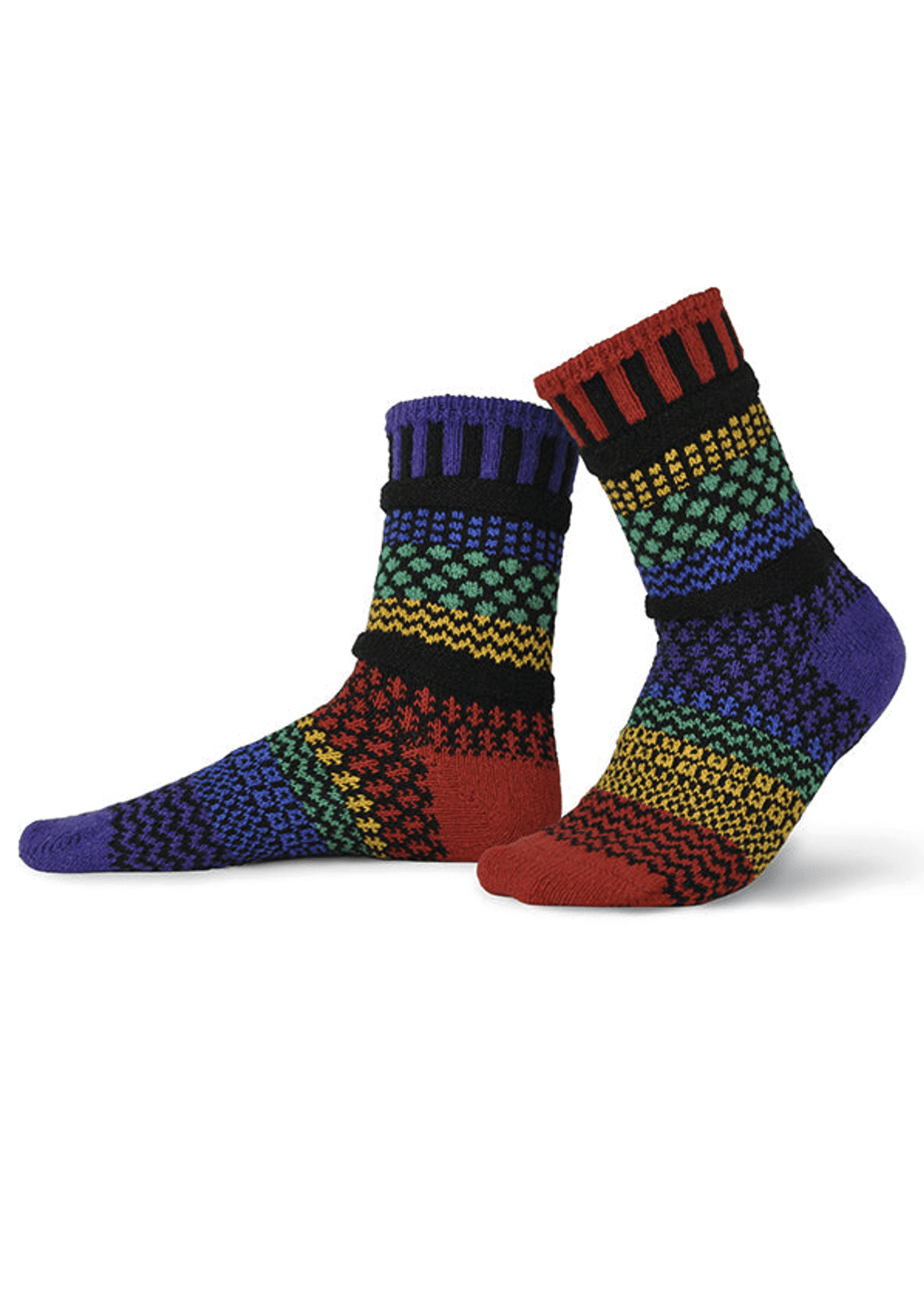Solmate GEMSTONE Knitted Crew Socks Proudly Made USA | These socks are delightfully mismatched & so very comfortable. Classy Cozy Cool Women's Boutique.