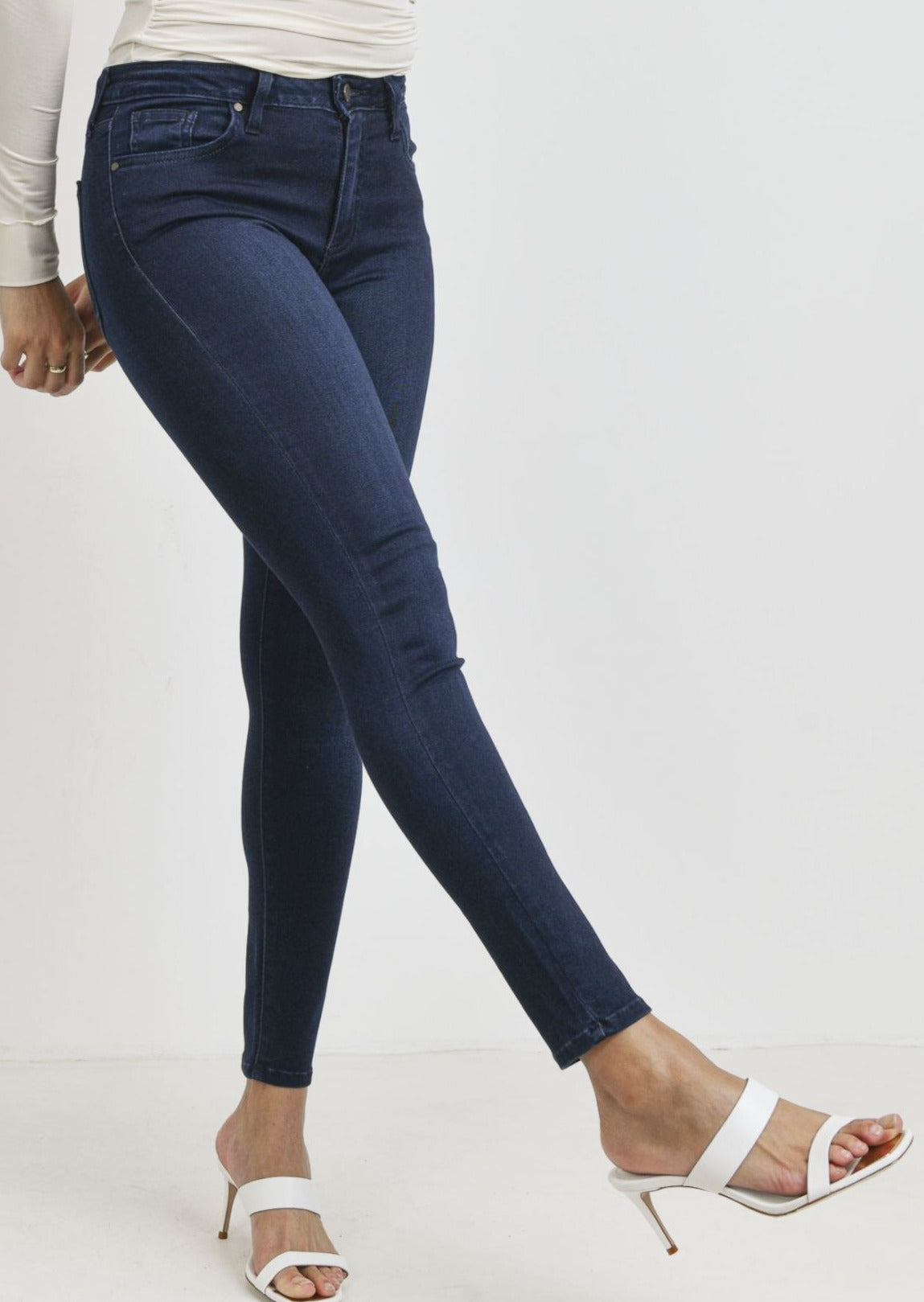 BP258J Just Black Denim | Luxury Soft 5 Pocket Classic Skinny | Made in the USA | Classy Cozy Cool Women's Clothing Boutique
