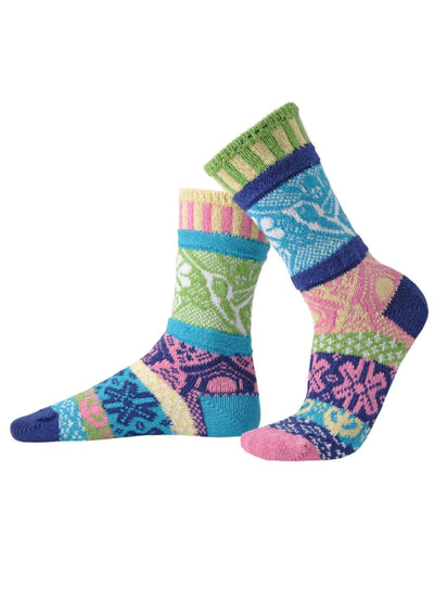 Solmate Socks HUMMINGBIRD Knitted Crew Socks Proudly Made USA | These socks are delightfully mismatched & so very comfortable. American Made Clothing