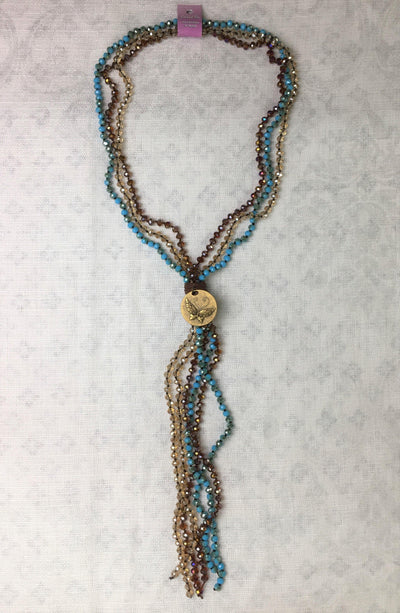 Brand: Carol Su - Fabulous Beaded Long Statement Necklace -  Beaded, BoHo, Featured, Jewelry, Made in America, made in usa, Made Local, Natural Stone, Necklace, Pendant, Spring, Summer, Turquoise, Women - Classy Cozy Cool Boutique