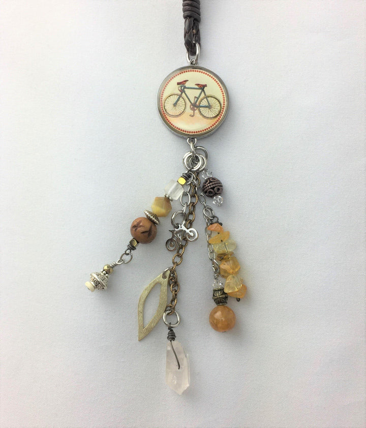 Brand: Spirit LaLa - Vintage Bicycle Long Drop Necklace -  BoHo, Gift Idea, Inspirational quote, Jewelry, jewelry made in USA, Long Drop Necklace, Made in America, made in usa, Made Local, Necklace, Pendant, Statement Necklace, Vintage, Vintage Bicycle, Women - Classy Cozy Cool Boutique