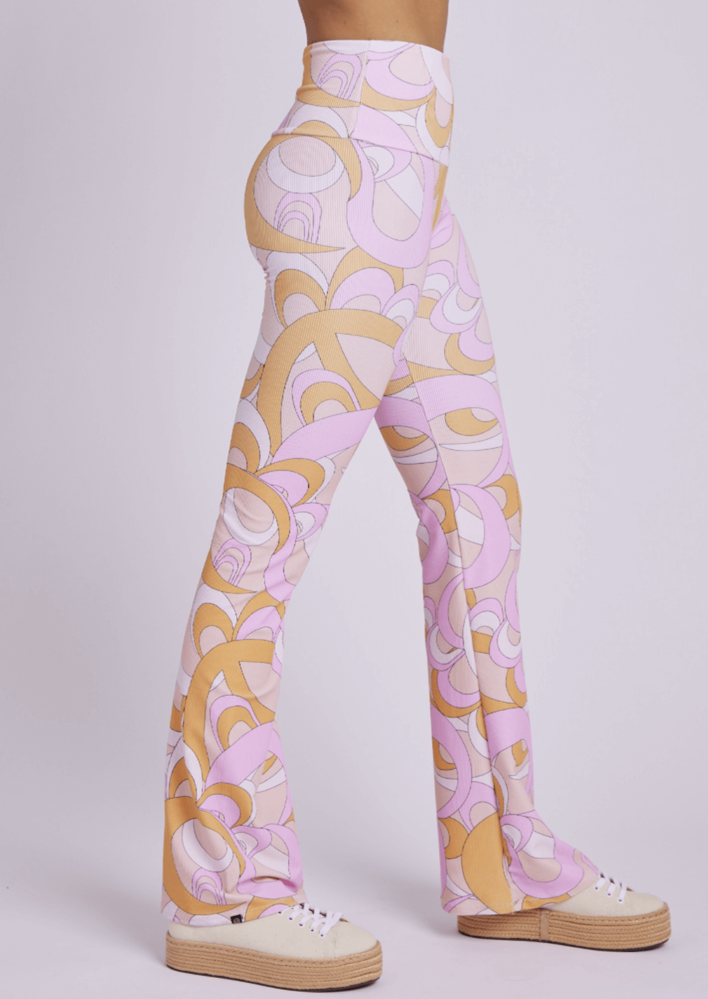 Summer Groove Ribbed Studio Flare Leg Pant