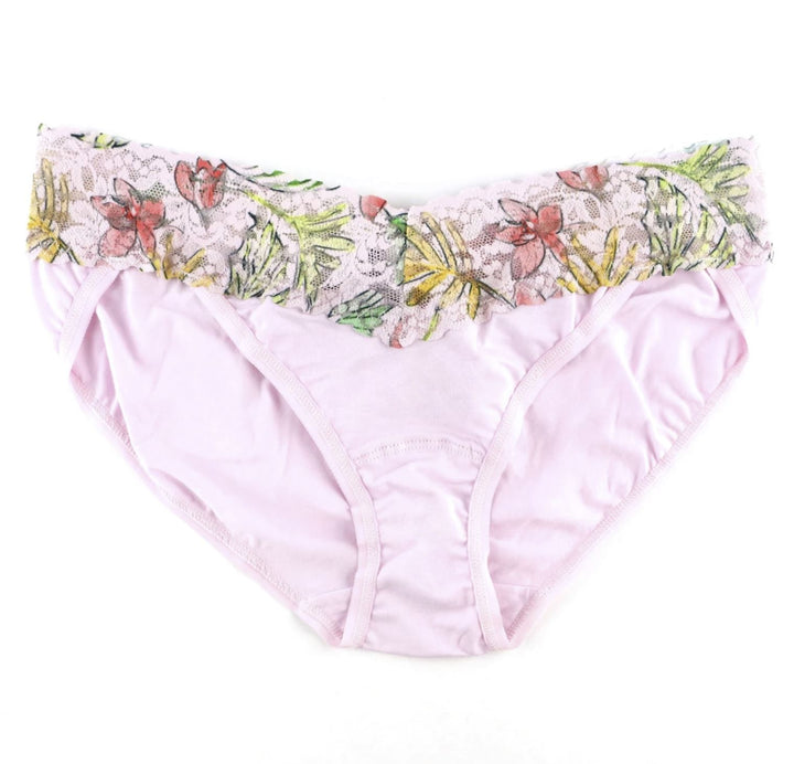 Hanky Panky Supima Cotton Pink V-Kini with Lace Trim Panty | Hanky Panky | Made in the USA | Classy Cozy Cool Women’s Clothing Boutique