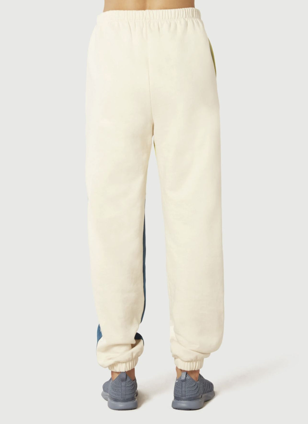 NUX Color Block Ivory Combo Joggers | Style # P0279 | Made in the USA | Classy Cozy Cool Women’s Clothing Boutique | Jogging Set