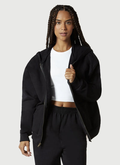 Bring it on Full Zip Black Hoodie | NUX style #H0294 | Made in the USA | Classy Cozy Cool Women’s Clothing Boutique | Matching Sweat Suit