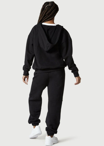 Brand: NUX | Color Block Black Premium Joggers | Style # P0279 | Made in the USA | Classy Cozy Cool Women’s Clothing Boutique | Jogging Set