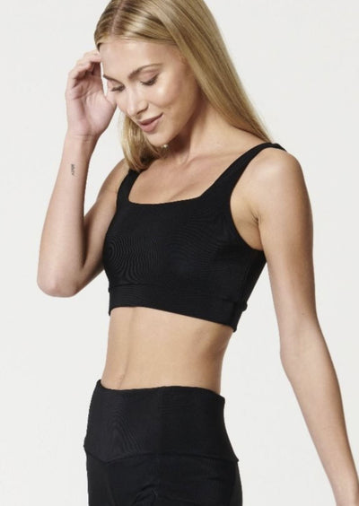 Tai Ribbed Square Neckline Sports Bra for Exercise and Yoga | NUX B90210 | Made in USA | Classy Cozy Cool Women’s Clothing Boutique