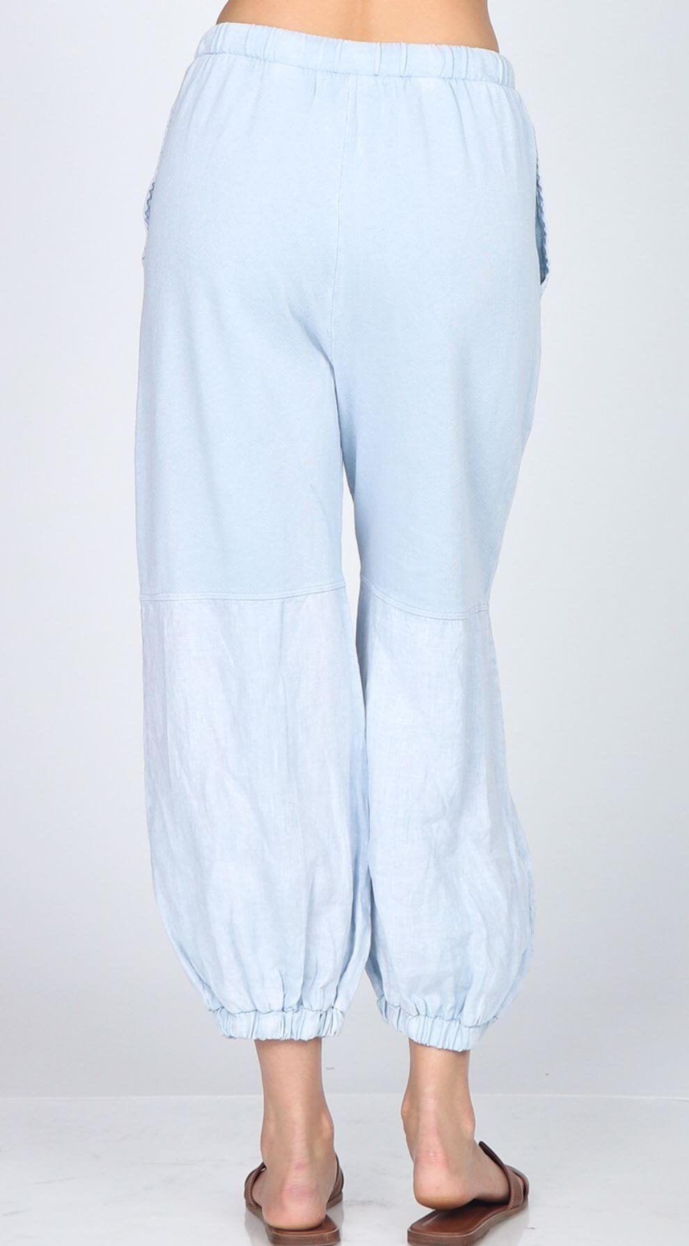 USA Made Ladies Linen Mineral Washed Luxury Joggers